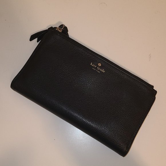 Kate Spade Black Leather Wallet - Picture 1 of 5